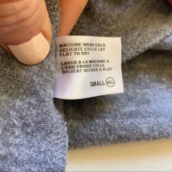 AG Adriano Goldschmied gray knit poncho size small - Picture 4 of 5